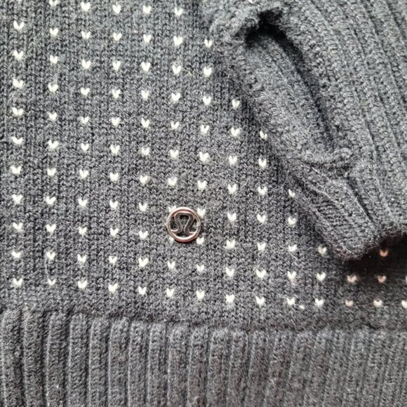 Lululemon Yogi Black and White Crew Sweater Size 6 - Picture 8 of 8